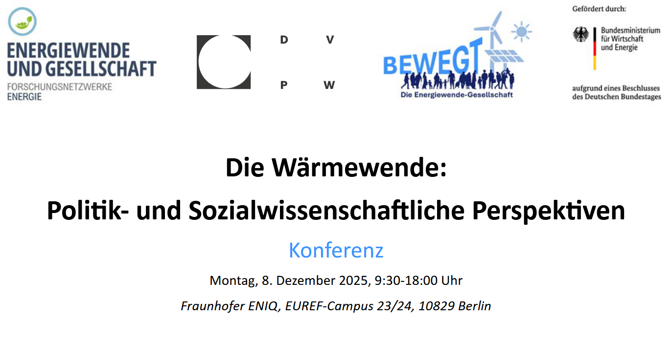 Posterpräsentation auf der Tagung „Die Wärmewende: Politik- und Sozialwissenschaftliche Perspektiven“